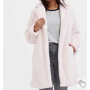 Light Pink Faux Fur Coat